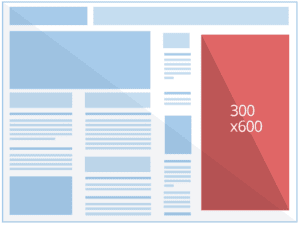 Google Ads display ad sizes including 300x600 format